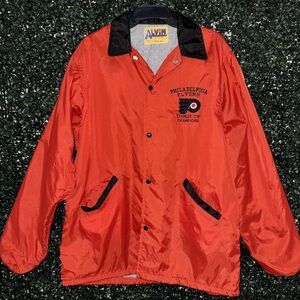 Rare Vintage Philadelphia Flyers NHL Logo 1970’s Coaches Jacket Large 25x27